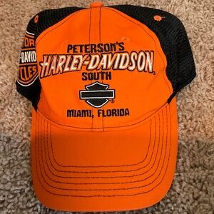 Harley-Davidson Vibrant Orange and Black Hat